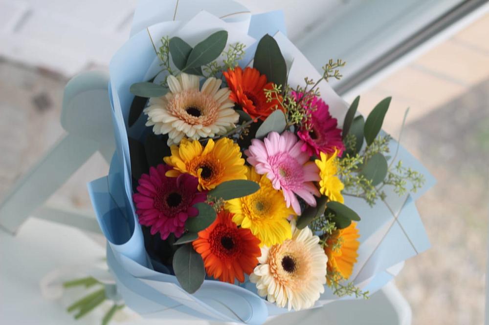 Букет цветов из: Герберы в Обливской