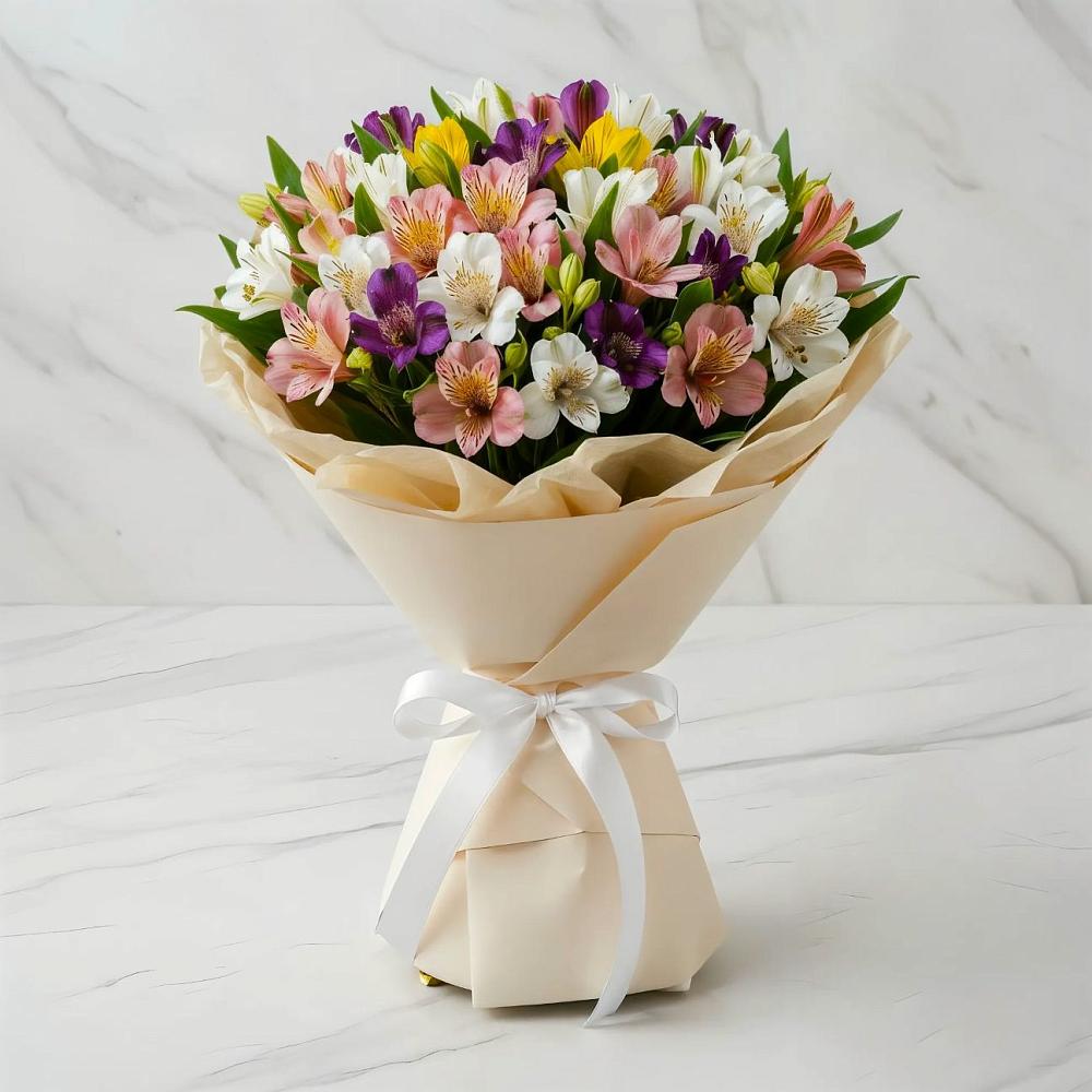 Букет цветов из: Альстромерии в Обливской