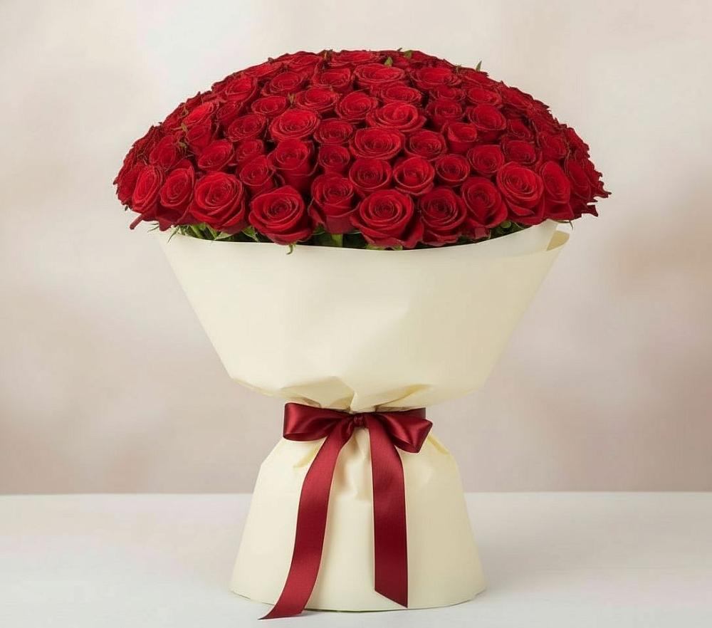 Букет 101 Красная роза Милано в Обливской