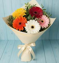 Букет цветов из:  Герберы в Обливской
