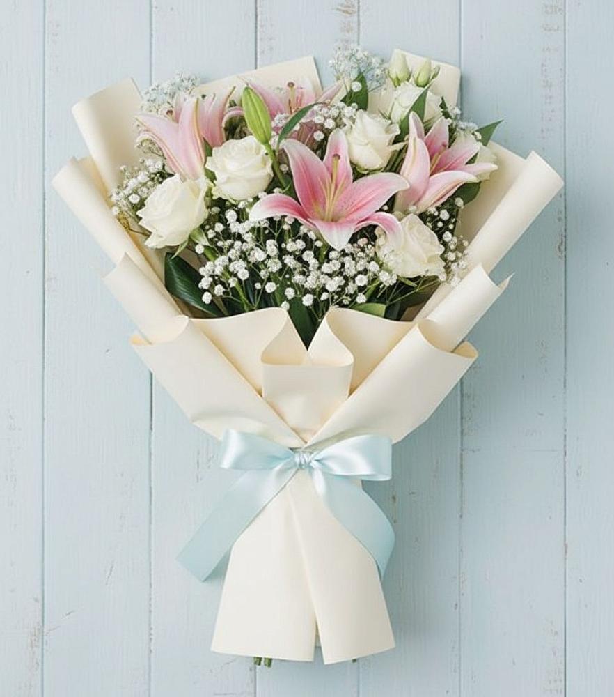 Букет цветов из: Лилии в Обливской