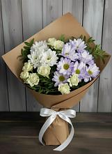 Букет цветов из:  Хризантемы и Розы #REPLACE_PRED# Обливской