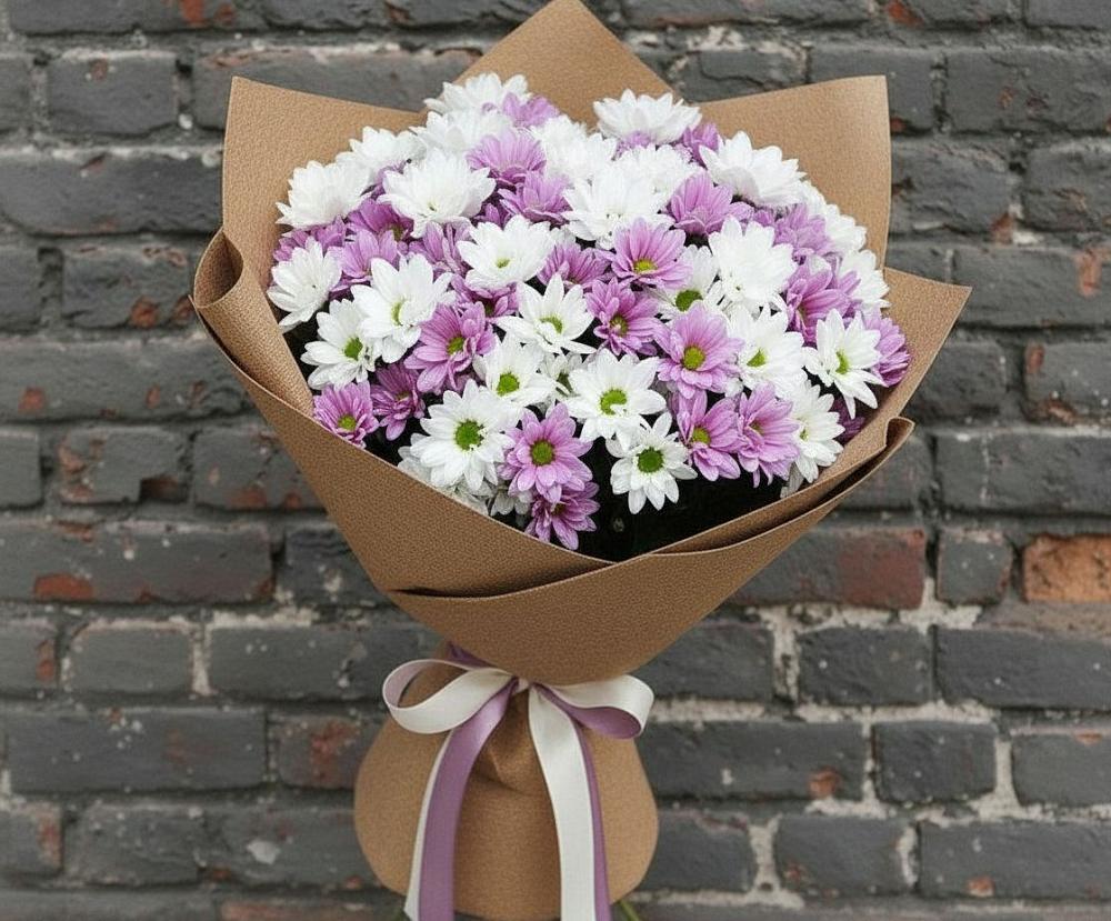 Букет цветов из: Хризантемы в Обливской