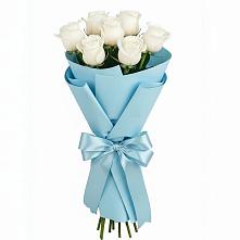 Букет 7 белых роз Проуд в Обливской