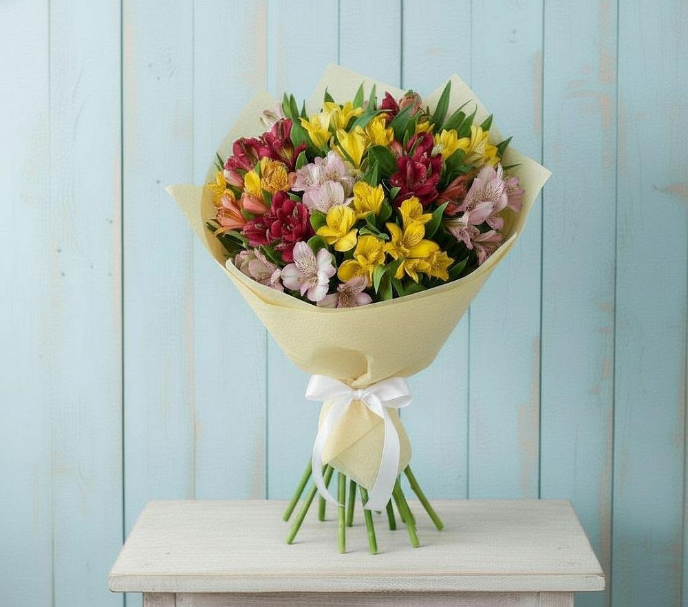 Букет цветов из: Альстромерии в Обливской