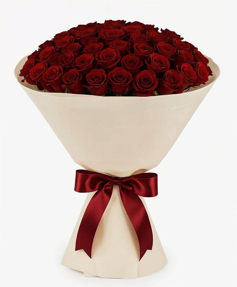 Букет 101 Бордовая роза Блэк Бакарра в Обливской