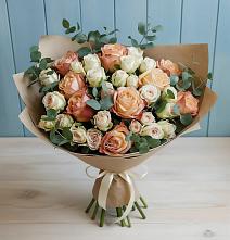 Букет цветов из:  Альстромерии и Розы в Обливской