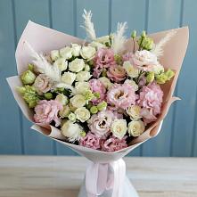 Букет цветов из:  Альстромерии и Розы #REPLACE_PRED# Обливской