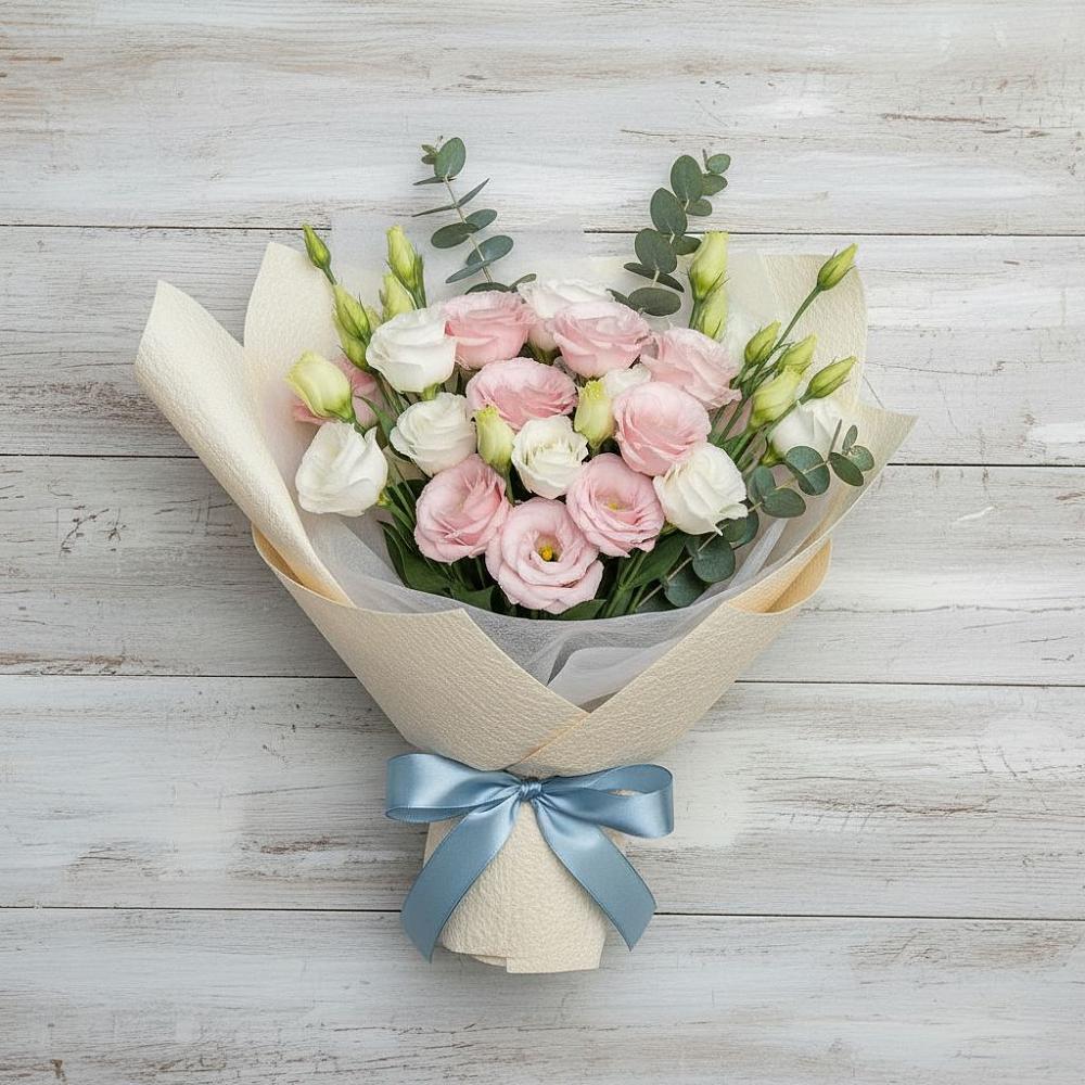 Букет цветов из: Лизиантусы в Обливской